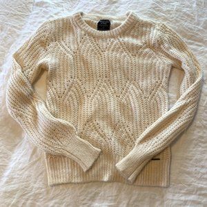 Abercrombie Lofty Puff Sleeve Crew Sweater
